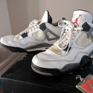 Air Jordan 4 Retro White/Black-Cement